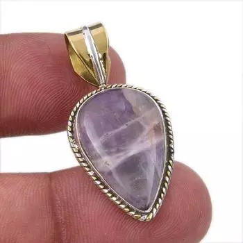 Natural Tiffany Stone 925 Solid Sterling Silver Gift TwoTone Pendant 1.50 i8N01