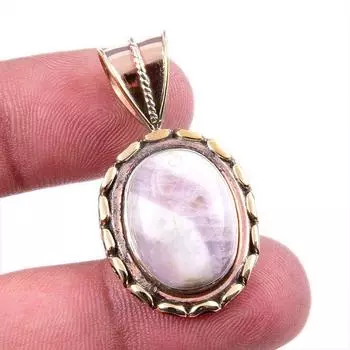 Natural Tiffany Stone 925 Solid Sterling Silver TwoTone Gift Pendant 1.5 m1e15