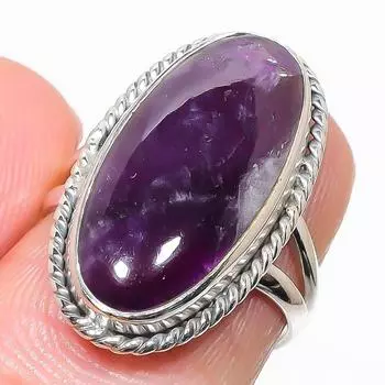 Natural Tiffany Stone Gemstone 925 Solid Sterling Silver Jewelry Ring S.6 u3j58