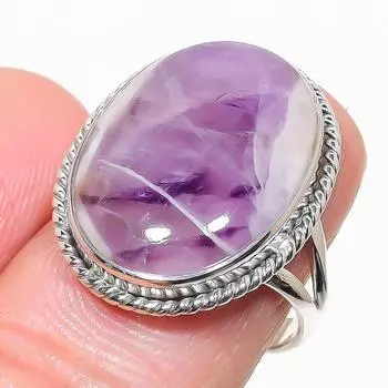 Natural Tiffany Stone Gemstone 925 Solid Sterling Silver Jewelry Ring S.8 R6k17
