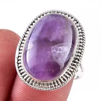 Natural Tiffany Stone Gemstone 925 Solid Sterling Silver Jewelry Ring S.8 z0L50