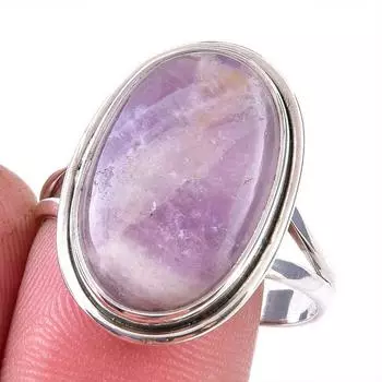 Natural Tiffany Stone Gemstone 925 Solid Sterling Silver Jewelry Ring S.10 K7m42