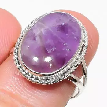 Natural Tiffany Stone Gemstone 925 Solid Sterling Silver Jewelry Ring S.8 O4p27