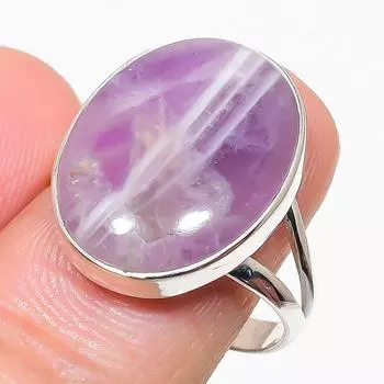 Natural Tiffany Stone Gemstone 925 Solid Sterling Silver Jewelry Ring S.10 d7D13