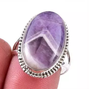 Natural Tiffany Stone Gemstone 925 Solid Sterling Silver Jewelry Ring S.8 M8T73