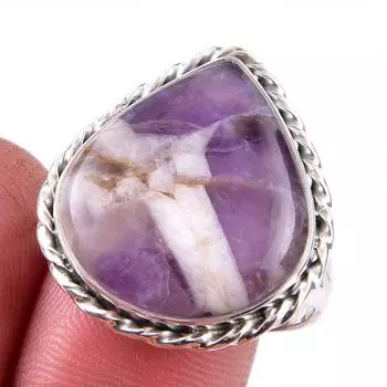 Natural Tiffany Stone Gemstone 925 Solid Sterling Silver Jewelry Ring S.10 m8n83