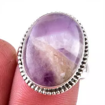 Natural Tiffany Stone Gemstone 925 Solid Sterling Silver Jewelry Ring S.7.5 C1B08
