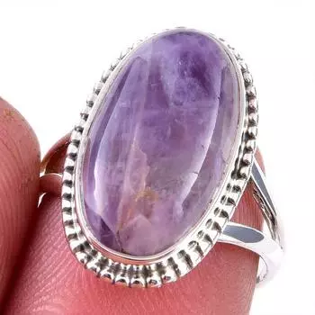 Natural Tiffany Stone Gemstone 925 Solid Sterling Silver Jewelry Ring S.7 J0q39