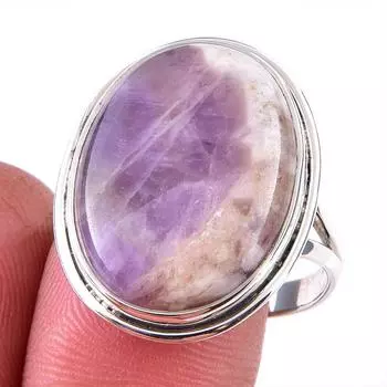 Natural Tiffany Stone Gemstone 925 Solid Sterling Silver Jewelry Ring S.10 p1e79