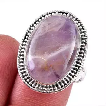 Natural Tiffany Stone Gemstone 925 Solid Sterling Silver Jewelry Ring S.8.5 t4f13