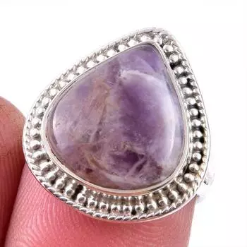 Natural Tiffany Stone Gemstone 925 Solid Sterling Silver Jewelry Ring S.6 P0G73
