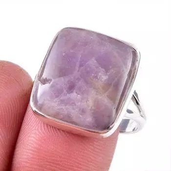Natural Tiffany Stone Gemstone 925 Solid Sterling Silver Jewelry Ring S.8.5 g2R35