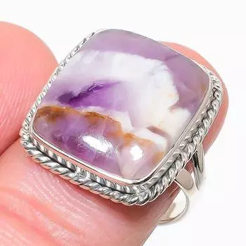 Natural Tiffany Stone Gemstone 925 Solid Sterling Silver Jewelry Ring S.8 v6y47
