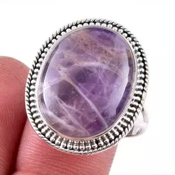 Natural Tiffany Stone Gemstone 925 Solid Sterling Silver Jewelry Ring S.9 G2z43