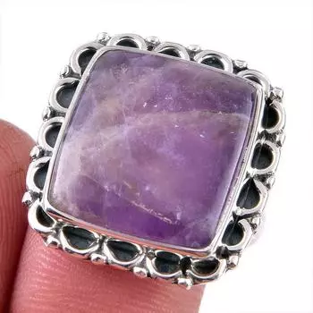 Natural Tiffany Stone Gemstone 925 Solid Sterling Silver Jewelry Ring S.9 m0N61