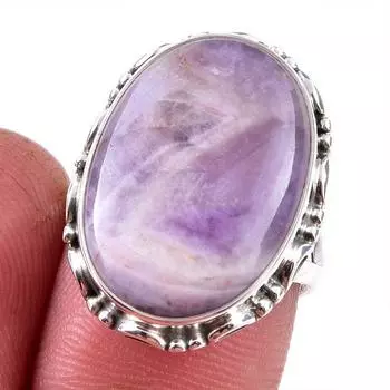 Natural Tiffany Stone Gemstone 925 Solid Sterling Silver Jewelry Ring S.6 U5K07