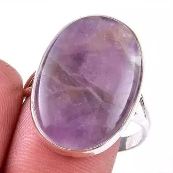Natural Tiffany Stone Gemstone 925 Solid Sterling Silver Jewelry Ring S.10 O2j26