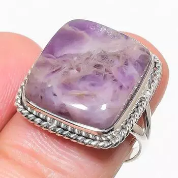 Natural Tiffany Stone Gemstone 925 Solid Sterling Silver Jewelry Ring S.7 M5n51