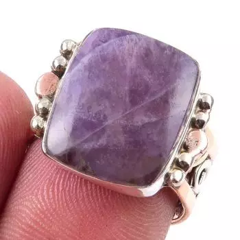 Natural Tiffany Stone Gemstone 925 Sterling Silver TwoTone Gift Ring S.7 b7l53