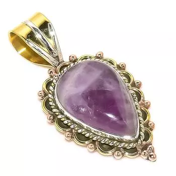 Natural Tiffany Stone TwoTone 925 Solid Sterling Silver Gift Pendant 1.50 z3B71
