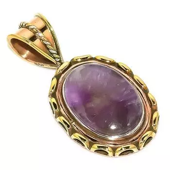 Natural Tiffany Stone TwoTone 925 Solid Sterling Silver Gift Pendant 1.50 V6d25