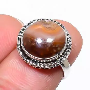 Natural Tiger Eye Gemstone Handmade 925 Sterling Silver Jewelry Ring Size 6 F1L78
