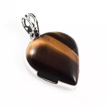 Natural Tiger s Eye Gemstone 925 Solid Sterling Silver Jewelry Pendant 1.7 y3r93