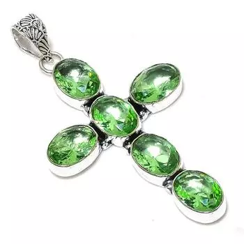 Natural Tsavorite Gemstone Handmade 925 Sterling Silver Pendant 2.99 J6c73