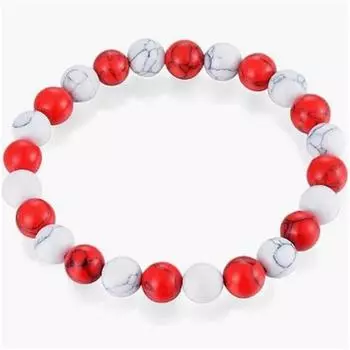 Natural turquoise frosted bead elastic rope bracelet, European and American new light luxury bracelet