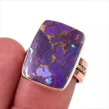 Natural Turquoise Gemstone 925 Solid Sterling Silver Two Tone Ring Size 6 w3y42