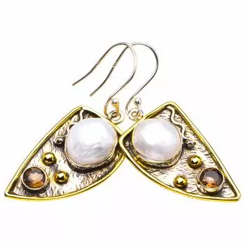 Natural Turquoise Handmade 925 Sterling Silver Earrings 1.75 D3764