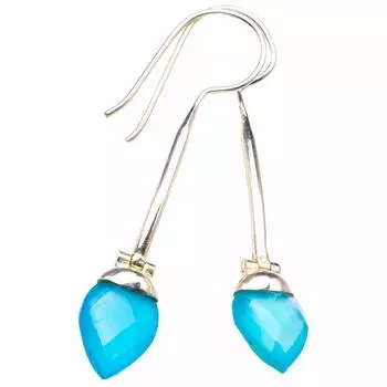 Natural Two Tones Amethyst Handmade 925 Sterling Silver Earrings 1.5 D3714