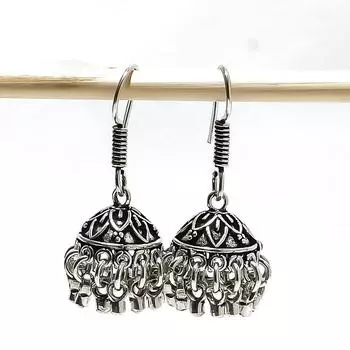 Natural Vintage Look Gemstone Handmade 925 Sterling Silver Earring 1.38 a6q32