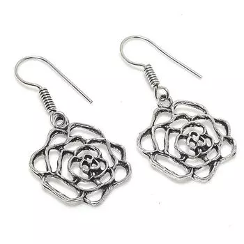 Natural Vintage Look Handmade 925 Sterling Silver Gift Earring 1.69 p5j28