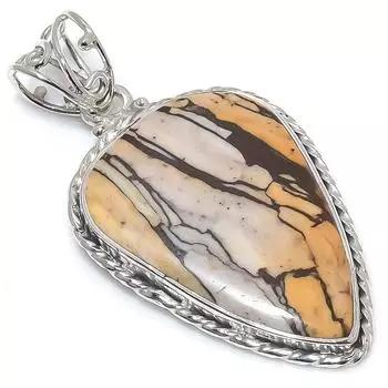 Natural Wild Horse Gemstone 925 Solid Sterling Silver Jewelry Pendant 1.75 M5B74