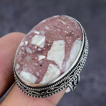 Natural Wild Horse Gemstone Handmade 925 Sterling Silver Jewelry Ring S.10 k5T88