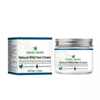 Natural Wild Yam Cream Hormone Balance Menopause Relief Hydrates and Moisturizes