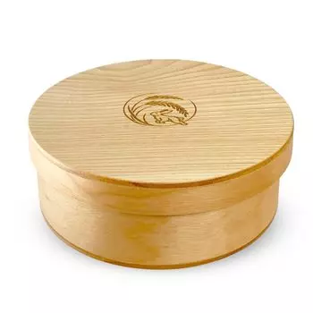 Natural Wood Handmade Bento Microwave and Dishwasher Made in Japan 700ml J-kitchens Box, Safe, (Moon Rabbit)