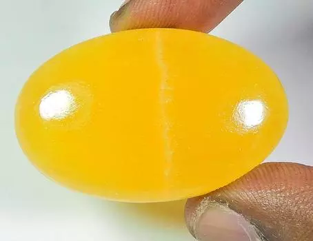 Natural Yellow Lace agate Oval Jasper Cabochon Loose Gemstone 26X42X08MM PP-1037