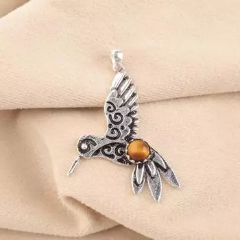 Natural Yellow Tiger Eye Gemstone 925 Sterling Silver Jewelry Pendant 1.8 Gift CP-20-27