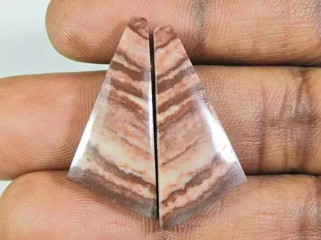 Natural Zebra jasper Matched pair Pear Cabochon Earring Gemstone 14X31 MM ET-11