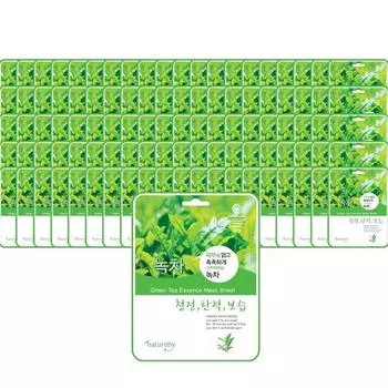 Nature by Green Tea Essence Mask Mask Pack, 1 pack, 100 pieces