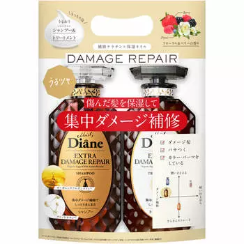 Nature Labo Diane Perfect Beauty Extra Damage Shampoo & Treatment 03 Планированный 450 мл x 2 Perfect Beauty Diane Шампунь/кондиционер (уход за повреждениями) (1) Полоскание
