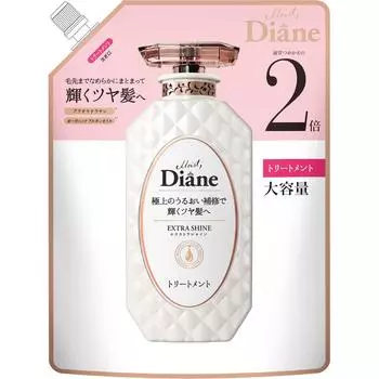 Nature Labo Moist Diane MOIST DYANE PERFECT BEAUTY EXTRA SHINE Treatment Refill, большой размер 660 мл, шампунь/кондиционер Perfect Beauty Diane (уход за повреждениями
