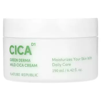 Nature Republic, CICA D1, крем Green Derma Mild Cica, 6,42 жидких унций (190 мл)