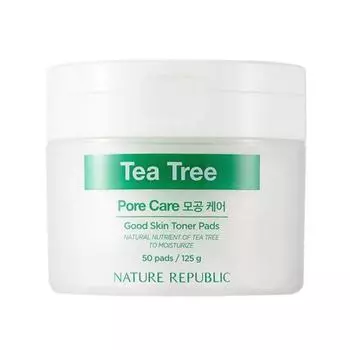 Nature Republic Good Skin Tea Tree Ampoule Toner Pad, 1 шт., 125 г