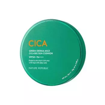 Nature Republic Green Derma Mild CICA Большой солнцезащитный кушон 25г (SPF50 +) 1 PCS