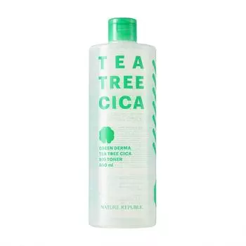 Nature Republic Green Derma Tea Tree Cica Big Toner, 500 мл, 1 шт.
