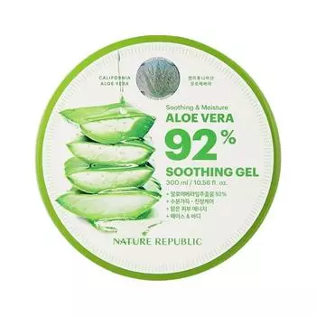 NATURE REPUBLIC Moisturizing Aloe Soothing Gel 92% (1 unit) 300ml 1 unit