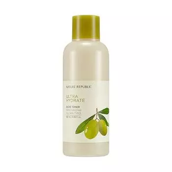 Nature Republic Набор тонер-эмульсий с экстрактами листьев оливы — набор увлажняющих средств с настоящей египетской оливкой, 10 000 мг/мл, маслом ши, витамином Е Toner